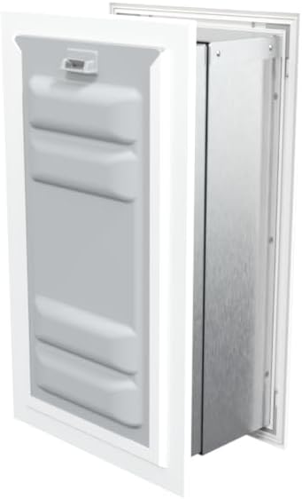 Endura Flap Pet Door for Walls in White | Energy-Efficient Single Flap Design for Wall Installations | All-Weather Protection with All-Metal Telescoping Tunnel | White, Medium, Single Flap
