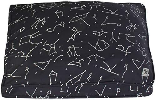 Molly Mutt Dog Crate Pad Cover, 100% Cotton Canvas Cover for Dog or Puppy Crate Bed, Durable, Washable, and Free of Harmful Chemicals, Pre-Shrunk, 42"x28"x2.5", Rocketman