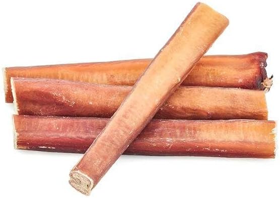 Supreme 6-inch Thick Bully Sticks by Sancho and Lola’s (10 Pack) All-Natural, Long-Lasting Dog Chew Treats - Free-Range, Grass-Fed Beef - Low Odor