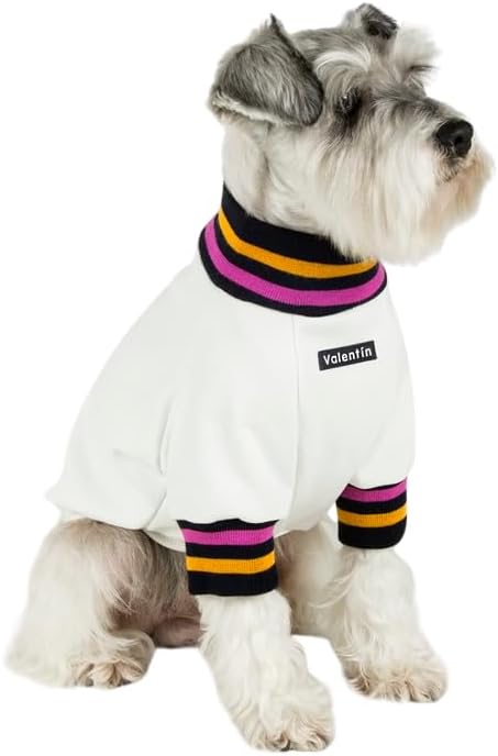PoroApparel Dog Hoodie -100% Cotton Dog Sweatshirt – Soft, Breathable Pullover for Small to Large Dogs – Cream, Blue- Cozy Pet Apparel for Fall & Winter (Cream, Medium)