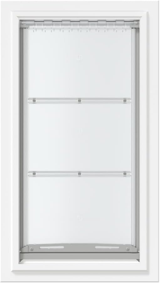 Endura Flap Pet Door for Walls in White | Energy-Efficient Double Flap Design for Wall Installations | All-Weather Protection with All-Metal Telescoping Tunnel | White, XXL, Single Flap