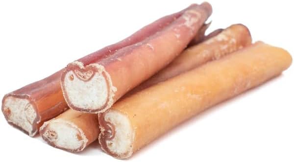 Supreme 6-inch Jumbo Bully Sticks by Sancho and Lola’s (5 Pack) All-Natural, Long-Lasting Dog Chew Treats - Free-Range, Grass-Fed Beef - Low Odor