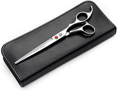 Purple Dragon 5"/5.5"/6"/6.5"/7"/7.5"/8"/9"/10" Sharp Edge Hair Cutting Shears Pet/Puppy/Cat Grooming Scissors with Bag - Perfect for Barber or Dog Groomer