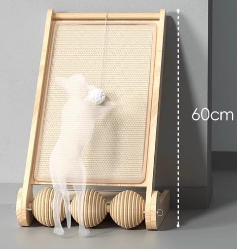 Adjustable Cat Scratch Ramp for Indoor Cats, 25.6-Inch Cat Scratcher Ramp, Cat Scratching Post, Medium
