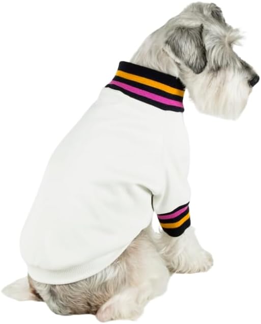 PoroApparel Dog Hoodie -100% Cotton Dog Sweatshirt – Soft, Breathable Pullover for Small to Large Dogs – Cream, Blue- Cozy Pet Apparel for Fall & Winter (Cream, Small)