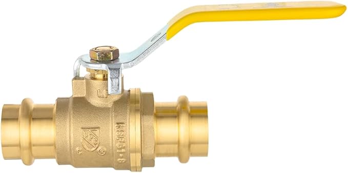 (Pack of 2) EFIELD 3/4" Press X Press Ball Valve with EPDM O-ring,1/4- Turn Full Port Shut Off Stop Ball Valve For Copper Tubing Connection,LF Brass,(VALVE243-2PCS)