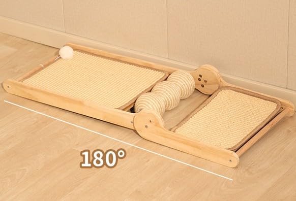 Adjustable Cat Scratch Ramp for Indoor Cats, 25.6-Inch Cat Scratcher Ramp, Cat Scratching Post, Medium