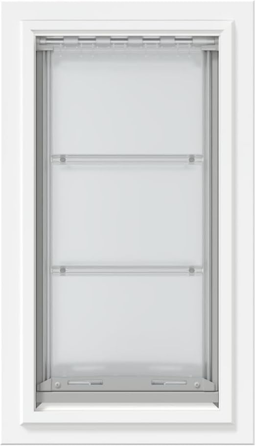 Endura Flap Pet Door for Walls in White | Energy-Efficient Double Flap Design for Wall Installations | All-Weather Protection with All-Metal Telescoping Tunnel | White, Large, Double Flap