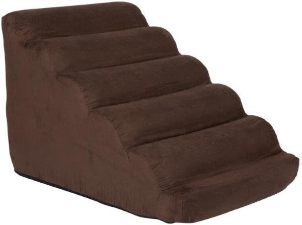 Snoozer Pet Products - Scalloped Dog Stairs | Small - Hot Fudge