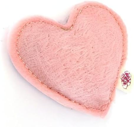 Cherry Valley Organics Catnip Toy – Heart Shape, Organic Catnip, 100% Wool Felt, Grown & Made in The USA - Pink
