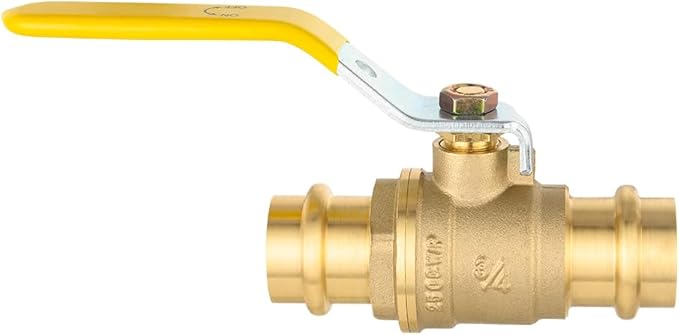 (Pack of 2) EFIELD 3/4" Press X Press Ball Valve with EPDM O-ring,1/4- Turn Full Port Shut Off Stop Ball Valve For Copper Tubing Connection,LF Brass,(VALVE243-2PCS)