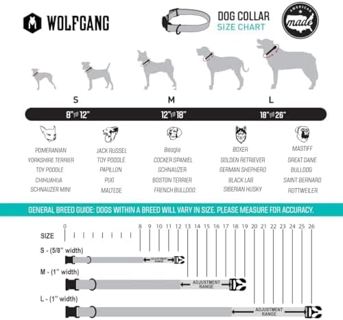 Wolfgang Heavy Duty, Adjustable Dog Collar with Quick Release Nylon Buckle for Walking & Training, BrookTrout Print, Large