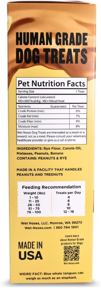 Wet Noses Moments Non-GMO Peanut Butter Jungle Animal Crunchy Dog Treats - 14oz | No Corn, Wheat, Soy or Peas, Made with 5 Simple Ingredients