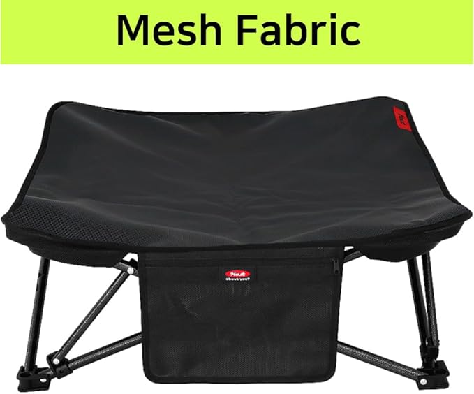 Two Heights in One, Dog Bed Cot for Pet, Waterproof Mesh, Adjustable Height, Indoor/Outdoor (Black, Large)