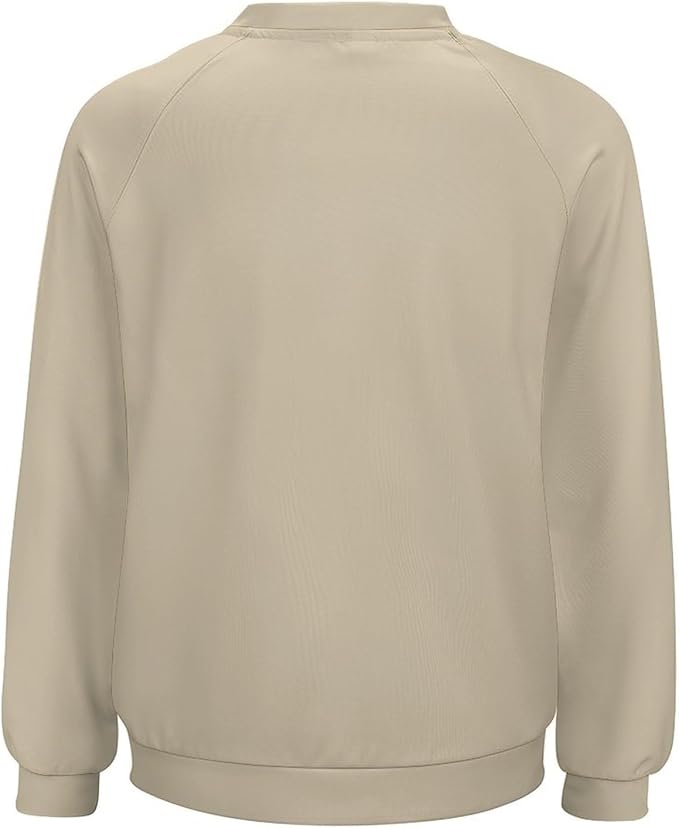 Biacolum Long Sleeve Shirts for Women Mid Century Retro Style Atomic Cat 3D Graphic Sweatshirts Fall Crewneck Pullover Top
