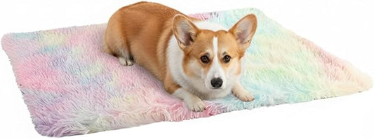 Pets Bed Blanket Dogs Reversible Soft Dog Throw Blankets Cats Mat Sleeper Fuzzy Pet Couch Covers Washable Cat Puppy Cover for Beds Sofa Travel Double Sided Furniture Protection (Colorful Pink,M)