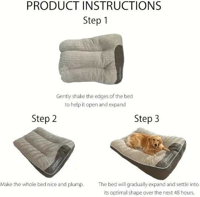 XL-XXXL Dog Bed Waterproof Sofa Dog Pet Bolsters Removable Cushion Anti-Scratch (XX-Large)