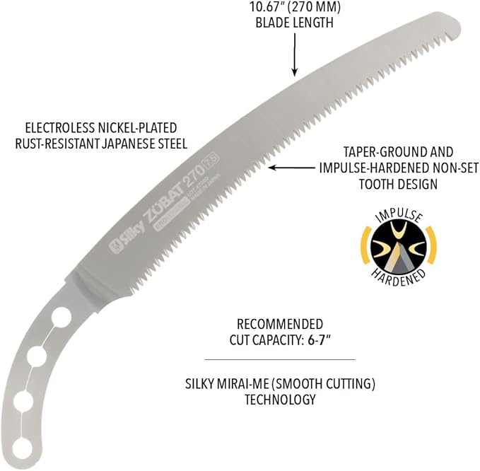Silky Replacement Blade Only ZUBAT 270mm Large Teeth (271-27)