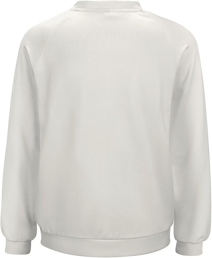 Biacolum Long Sleeve Shirts for Women Mid Century Retro Style Atomic Cat 3D Graphic Sweatshirts Fall Crewneck Pullover Top