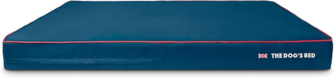 The Dog's Bed Replacement Outer Cover ONLY (Outer Cover ONLY - NO Bed, NO Waterproof Inner) for The Dog's Bed, Washable Oxford Fabric, XXXL 6 Inches (Blue with Red Piping UK Flag)