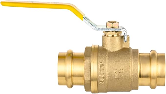 (Pack of 5) EFIELD 1-inch Press X 1-inch Press Ball Valve with EPDM O-ring,1/4- Turn Full Port Shut Off Stop Ball Valve For Copper Tubing Connection,(VALVE407-5PCS)