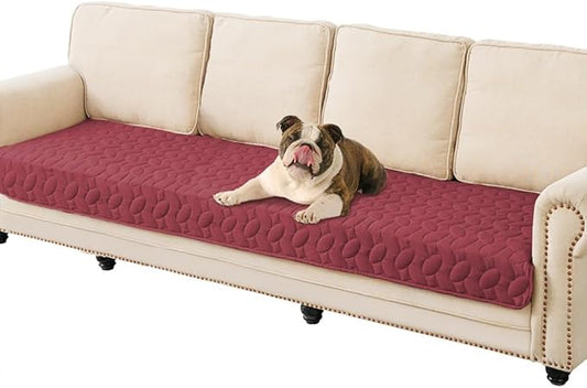 Ameritex Waterproof Pet Bed Cover Anti-Slip Dog Bed Blanket for Sofa and Furniture Waterproof New Pattern Design (Burgundy, 30x80 Inch (Pack of 1))