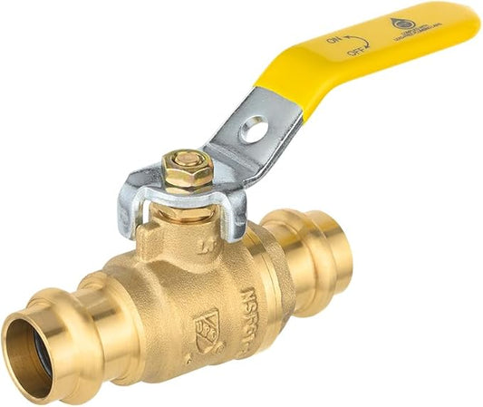(Pack of 5) EFIELD 1/2" Press X Press Ball Valve with EPDM O-ring,1/4- Turn Full Port Shut Off Stop Ball Valve For Copper Tubing Connection, LF Brass,(VALVE242-5PCS)