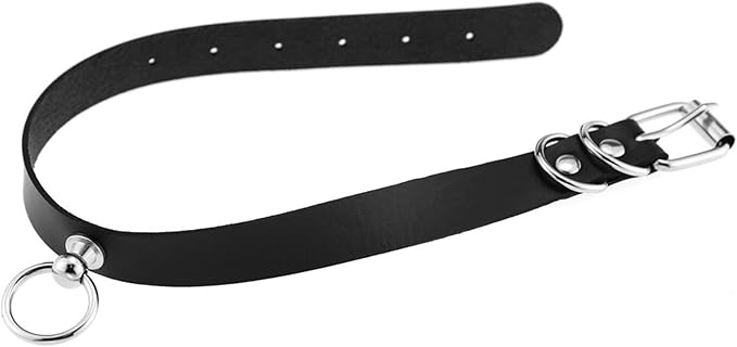 Faux Leather Dog Collar and Leash Set, Strong Detachable Leash Chain with Collar Unique Play Gift for Medium & Large Pet