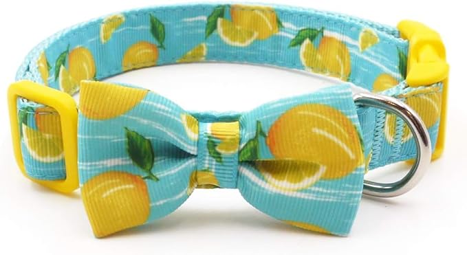 azuza Dog Collar Bow Tie, Soft Adjustable Bow tie Dog Collars for Medium Dogs