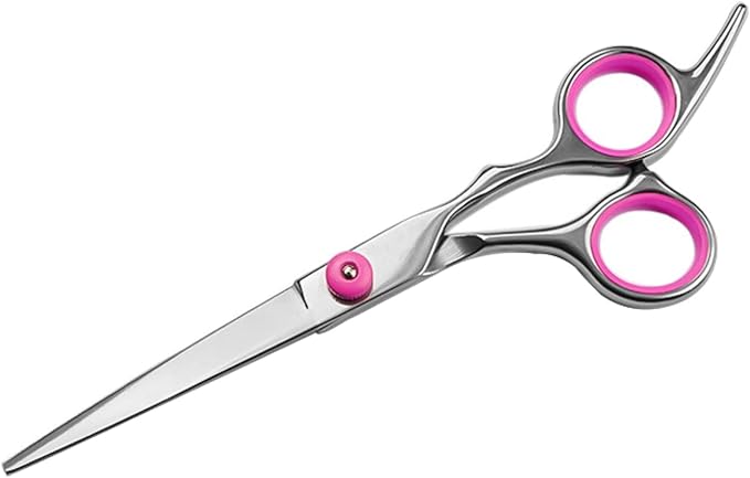Dog Grooming Scissors,Pet Hair Scissors with Safety Round Tips Heavy Duty Titanium Stainless Steel Professional Dogs Cats Pets Grooming Shears (Straight scissors)