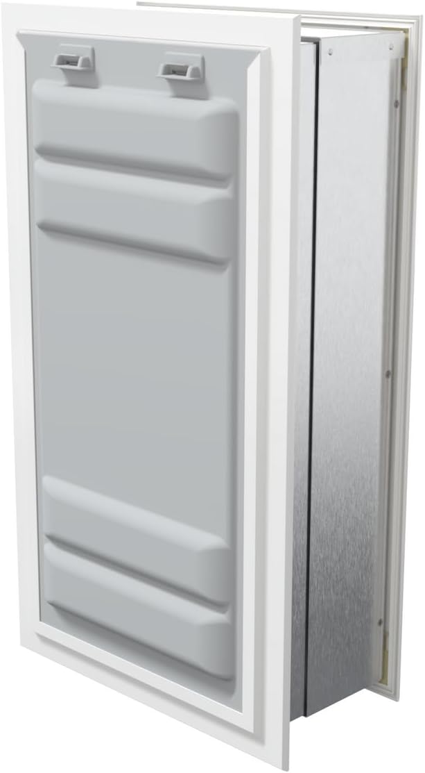 Endura Flap Pet Door for Walls in White | Energy-Efficient Double Flap Design for Wall Installations | All-Weather Protection with All-Metal Telescoping Tunnel | White, XXL, Single Flap