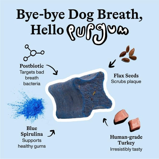 Spot & Tango PupGum Dog Dental Chews for Fresh Breath & Clean Teeth – Clinically Proven Plaque Control – Human-Grade, Vet-Developed Daily Dental Treats for Dogs 41+lbs – 7 Chews – Made in USA