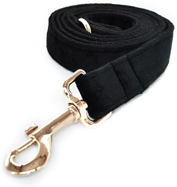 Velvet Dog Collar and Leash Set, Bright & Stylish Leash and Collar Set, Durable Pet Collars with Heavy Duty Quick Release Metal Buckle Adjustable for Samll Medium Large Dogs or Cats