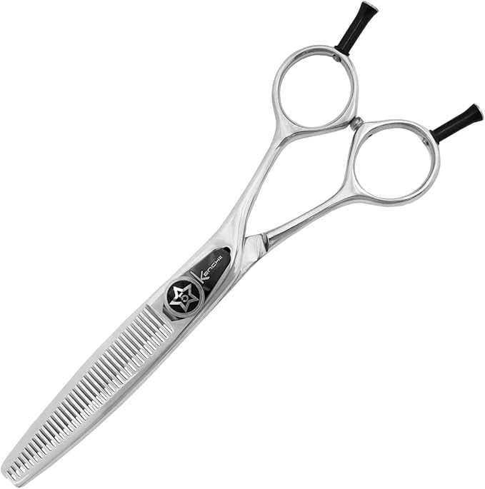 Kenchii Five Star Even Handle Dog Grooming Shears, 38 Tooth Thinner Shears, Light Weight, Heavy Duty Pet Grooming Scissor for Dogs, Cats and Other Animals