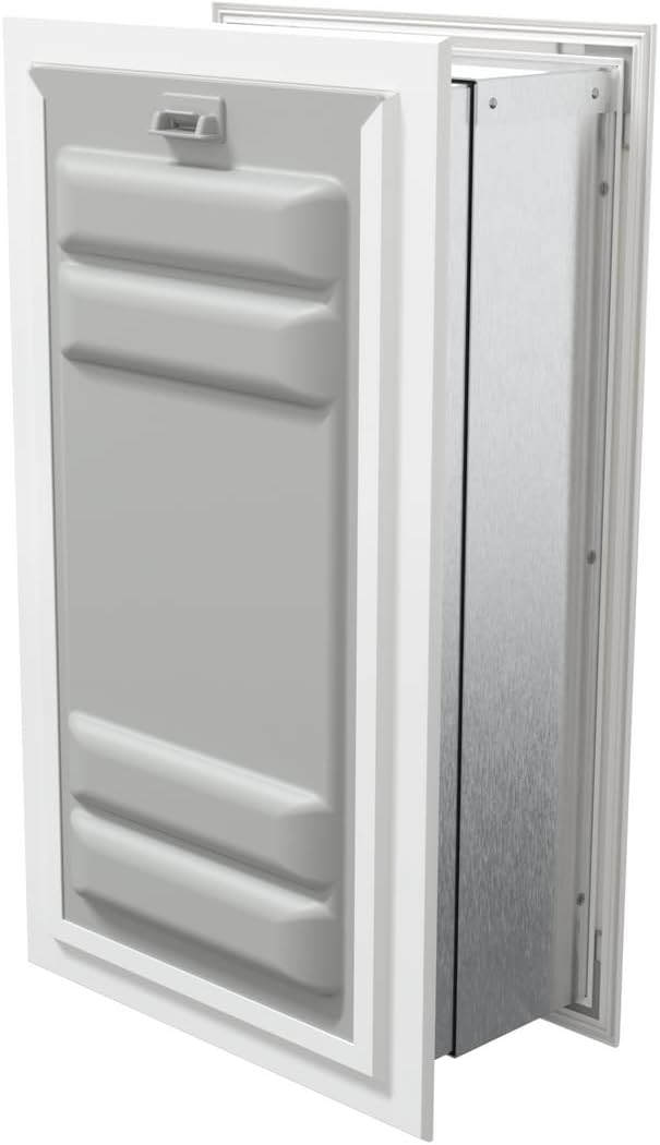 Endura Flap Pet Door for Walls in White | Energy-Efficient Double Flap Design for Wall Installations | All-Weather Protection with All-Metal Telescoping Tunnel | White, Large, Double Flap