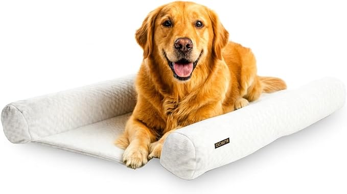 DenMate Dog Bed Co Sleeper: The First On-Bed DogBed for Your Pet. Perfect for Large/Medium Size Dogs; Helps Stabilizes Nighttime Movement to Help Improve Dog & Owners Sleep, Machine Washable.