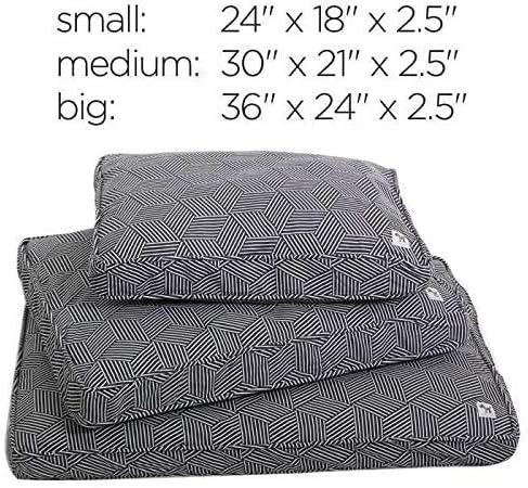 Molly Mutt Sheepy Wool Crate Pad, 100% Cotton Canvas Cover with Soft, Supportive, & Temperature-Regulating 100% Natural Wool-Filled Insert Dog Bed, Crate Mat, Wild Horses, 30" x 21" x 2.5"