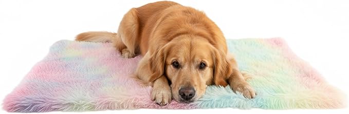 Pets Bed Blanket Dogs Reversible Soft Dog Throw Blankets Cats Mat Sleeper Fuzzy Pet Couch Covers Washable Cat Puppy Cover for Beds Sofa Travel Double Sided Furniture Protection (Colorful Pink,L)