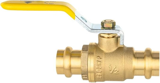 (Pack of 2) EFIELD 1/2" Press X Press Ball Valve with EPDM O-ring,1/4- Turn Full Port Shut Off Stop Ball Valve For Copper Tubing Connection (2),(VALVE242-2PCS)