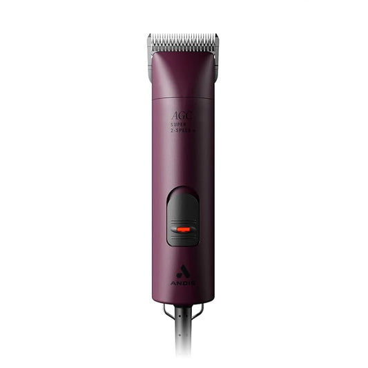 Andis Professional UltraEdge Super 2-Speed Detachable Blade Dog/Pet Clipper, Rotary Motor with Shatter-Proof Housing, Runs Calm & Silent, 14-Inch Cord, for All Dog Coats & Breeds, 120 Volts, Burgundy