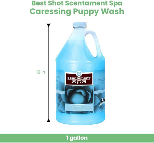 Best Shot Scentament Spa Caressing Puppy Wash, Baby Powder, 1 Gallon