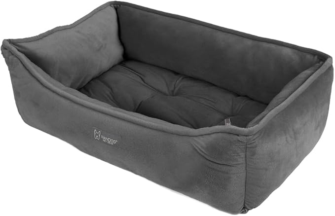 NANDOG The Signature Collection Reversible Bed in Pink Signature - Ultra Soft Micro Plush Fabric - Modern Design - Washable for Cats & Medium/Large Dogs