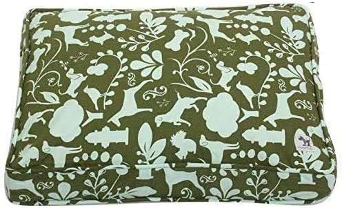 Molly Mutt Dog Crate Pad Cover, GOTS-Certified 100% Organic Cotton Canvas Mat for Dog or Puppy Crate Bed, Durable, Washable & Free of Harmful Chemicals, Pre-Shrunk, 48"x30"x2.5", Amarillo by Morning