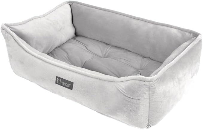 NANDOG Cloud Collection Cat and Dog Bed for Medium to Large Breeds (Grey, Signature)