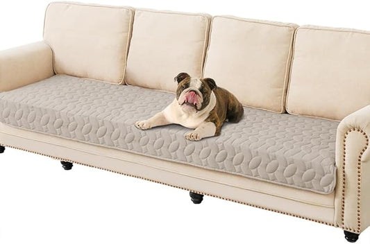 Ameritex Waterproof Pet Bed Cover Anti-Slip Dog Bed Blanket for Sofa and Furniture Waterproof New Pattern Design (Khaki, 30x80 Inch (Pack of 1))