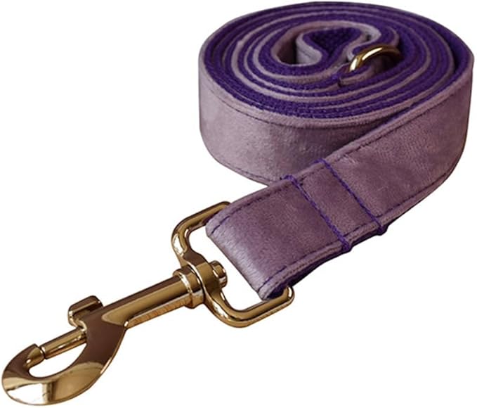 Velvet Dog Collar and Leash Set, Bright & Stylish Leash and Collar Set, Durable Pet Collars with Heavy Duty Quick Release Metal Buckle Adjustable for Samll Medium Large Dogs or Cats