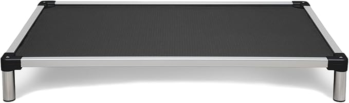 K9 Ballistics Chew Proof Elevated Cooling Dog Bed - Made for Aggressive Chewers, Virtually Indestructible, Ripstop Fabric with No Padding, Pre-Assembled - XXL, Obsidian Black Ripstop