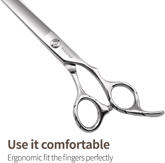9.0'' Dog Grooming Scissors Straight Professional Pet Grooming Shears for Thick Long Hair Large Dog Cat (9.0 In, Straight)