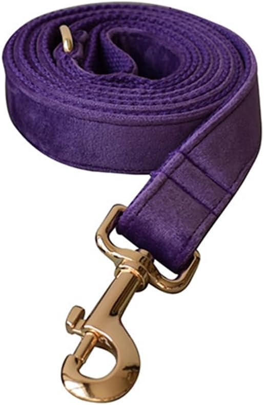 Velvet Dog Collar and Leash Set, Bright & Stylish Leash and Collar Set, Durable Pet Collars with Heavy Duty Quick Release Metal Buckle Adjustable for Samll Medium Large Dogs or Cats