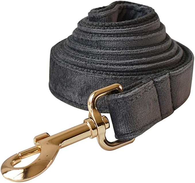 Velvet Dog Collar and Leash Set, Bright & Stylish Leash and Collar Set, Durable Pet Collars with Heavy Duty Quick Release Metal Buckle Adjustable for Samll Medium Large Dogs or Cats
